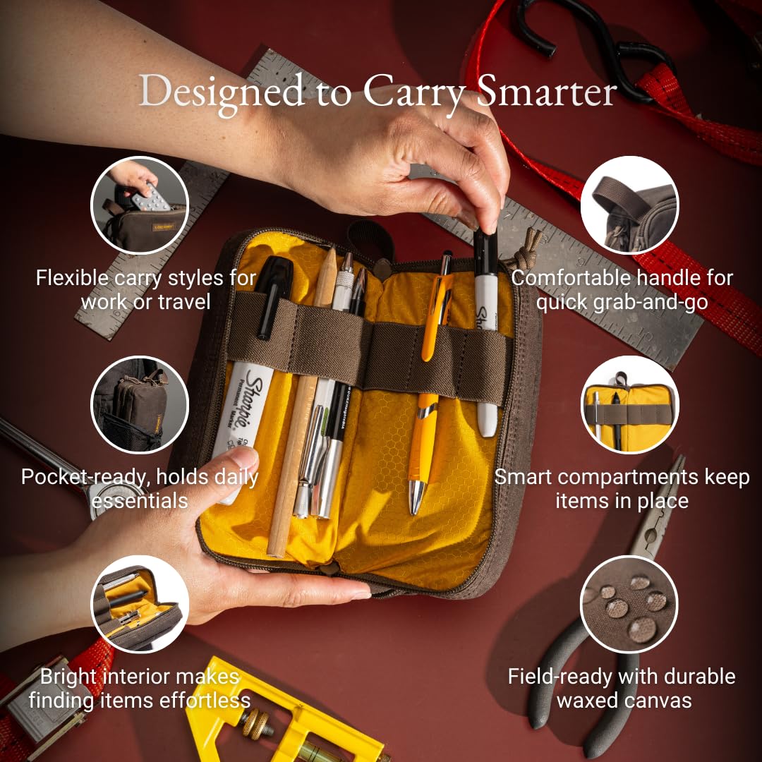 LOCHBY Venture Pouch Taktische Mehrzweck-Werkzeugtasche, wasserabweisend, gewachstes Segeltuch