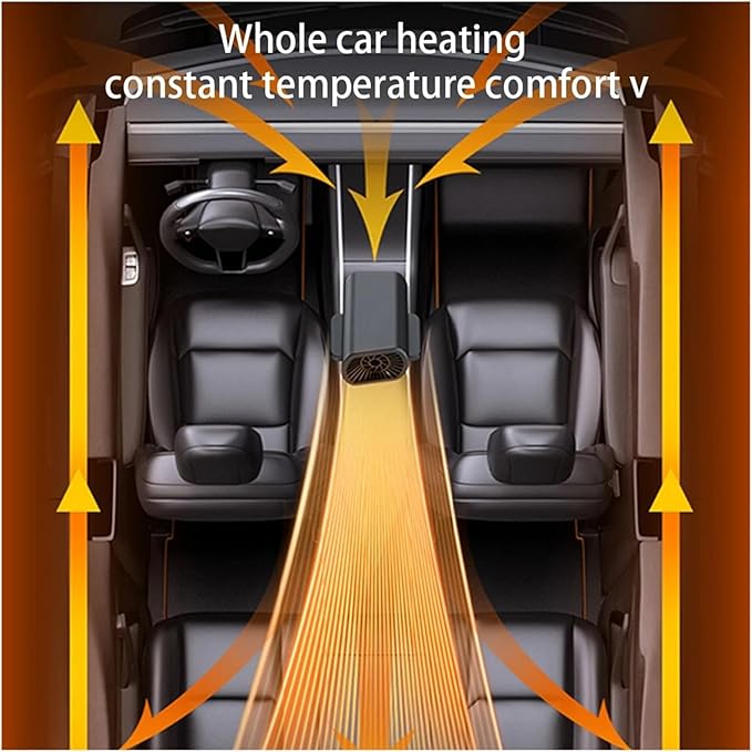 Calefactor Eléctrico Portátil 12V 1200W con Ventilador y Desempañador miniatura 6