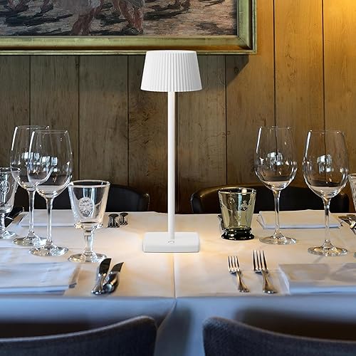 Miniatura 4 de Lámparas de mesa LED inalámbricas, batería recargable de 6000 mAh, lámpara de escritorio impermeable, 3 colores, brillo continuo, luz de mesa