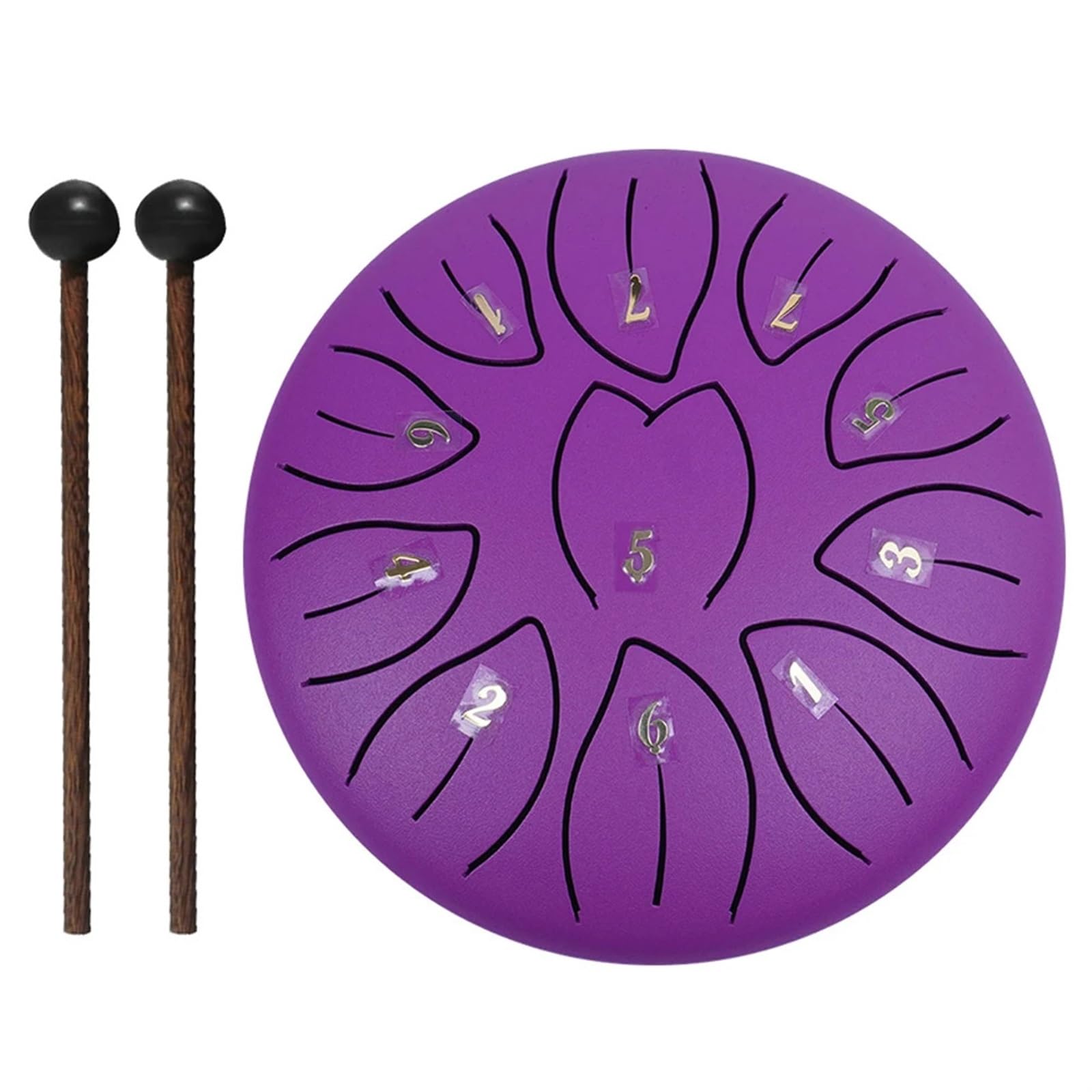 Tamburi Hand Pan per Adulti Tamburo Handpan da 6 Pollici e 11 Note con Borsa per Batteria Libro di spartiti Batterista Plettri per Le Dita Strumenti a percussione Strumenti sonori (Nero)