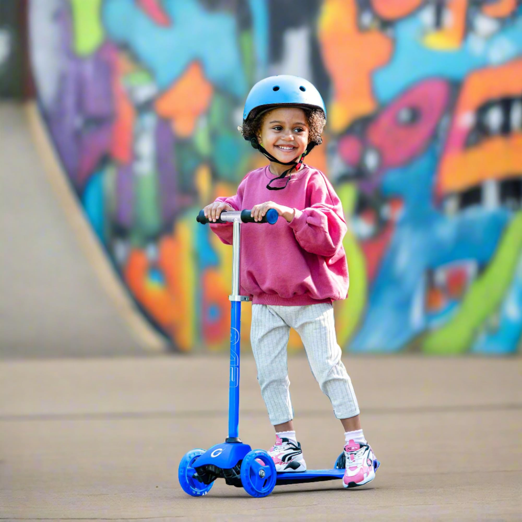 EVO Cruiser 3 en 1 | Poignée réglable | 3 étapes interchangeables | Trottinette assise à poussée à 2 roues | Excellente première trottinette pour enfants de 1 à 7 ans