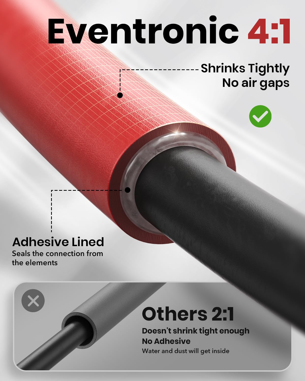 Heat Shrink Tubing Kit - 400PCS Adhesive -3