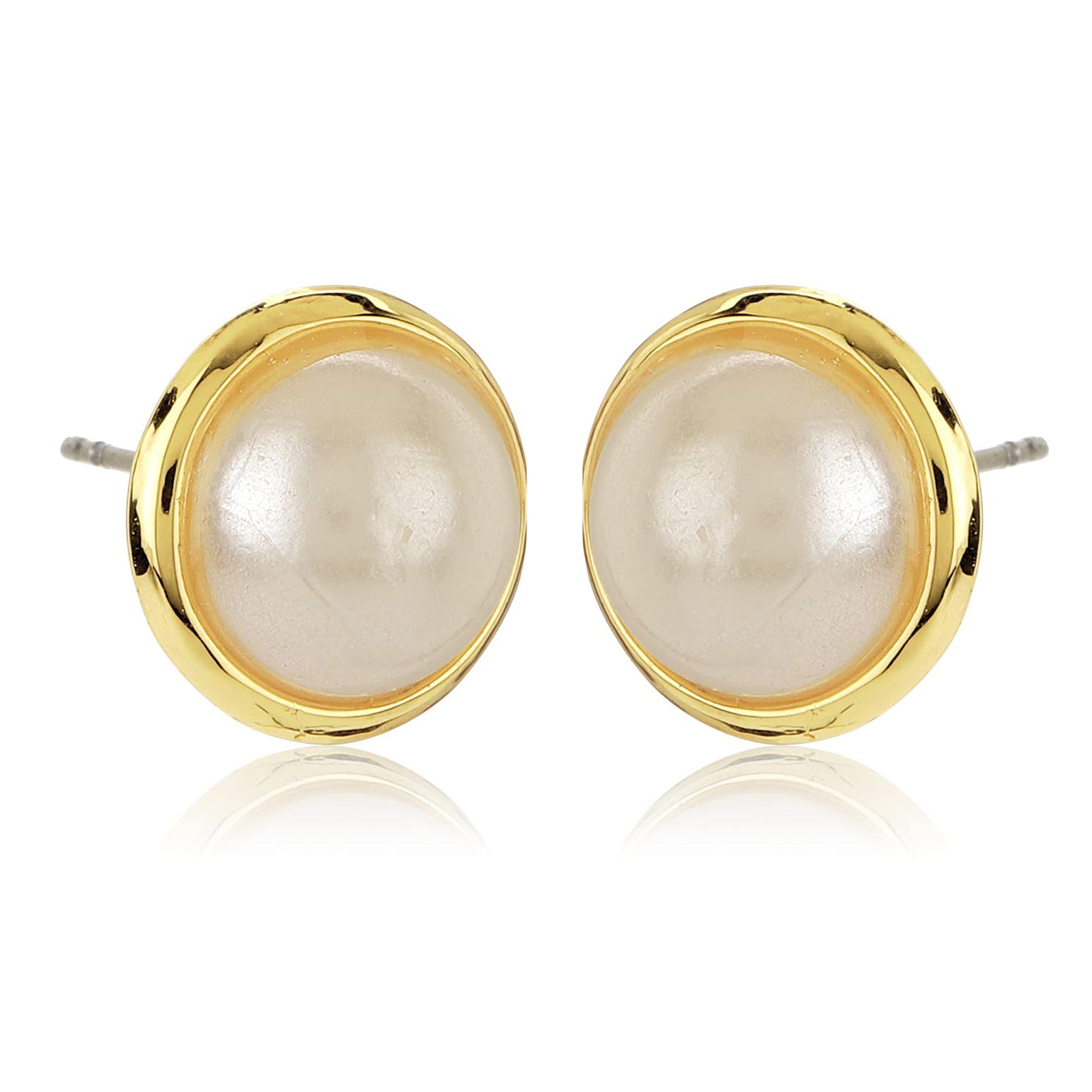 Small Pearl Stud Earrings for Men and Women