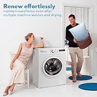 Vista 6 de Almohadas de cama tamaño Queen para dormir, juego de 2 almohadas suaves y transpirables alternativas para dormir de lado, espalda y boca abajo