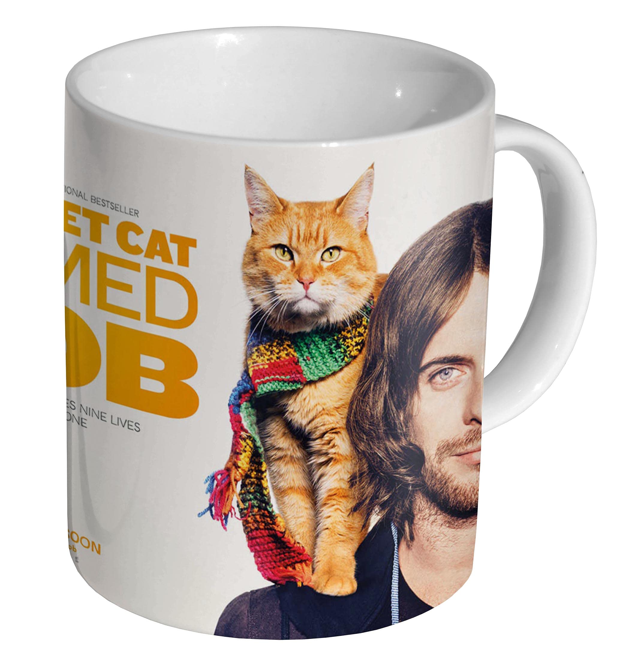 mugmart A Street Cat Named Bob Great Ceramic Coffee Mug / Cup, White