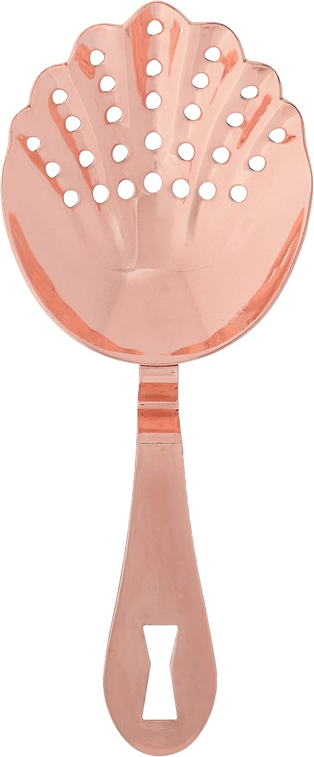 Barfly Scalloped Julep Strainer, Copper