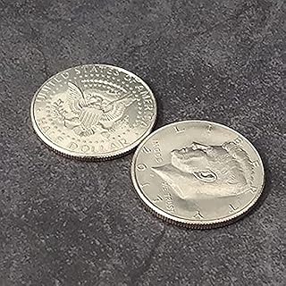 ZQION Mighty Power Coin (Half Dollar) Magic Tricks Magnetic Coin Vanishing Magic Close up Street Illusions Gimmicks Props