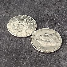 ZQION Mighty Power Coin (Half Dollar) Magic Tricks Magnetic Coin Vanishing Magic Close up Street Illusions Gimmicks Props