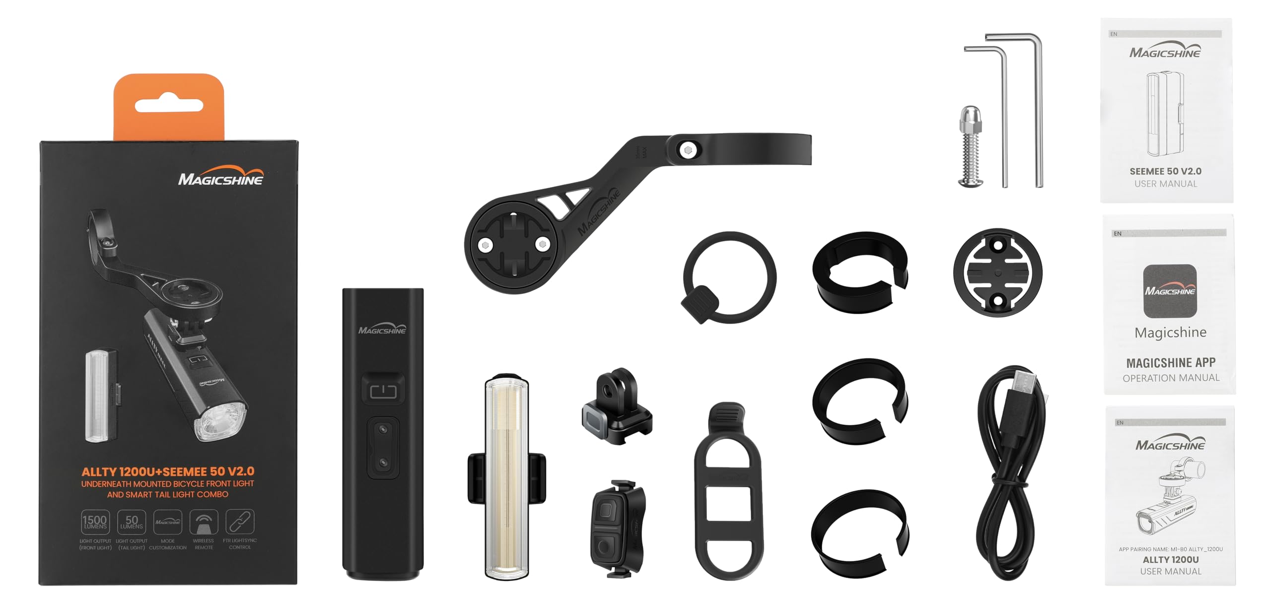 Kit Feux LED MagicShine Allty 1200U + Seemee 50 V2.0 Combo