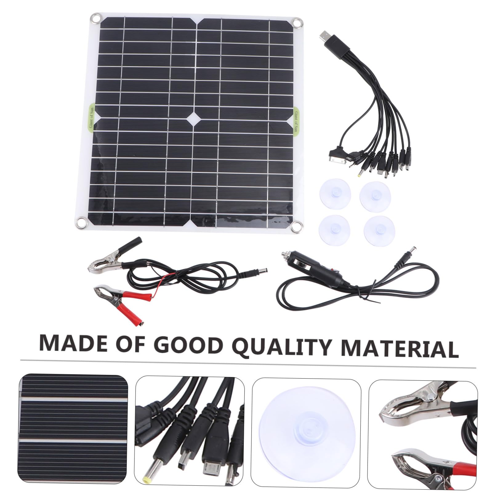 Happyyami Kits De Paneles Solares Panel De Solar Para Exteriores Panel Solar Monocristalino Fuente De Alimentacion De Emergencia
