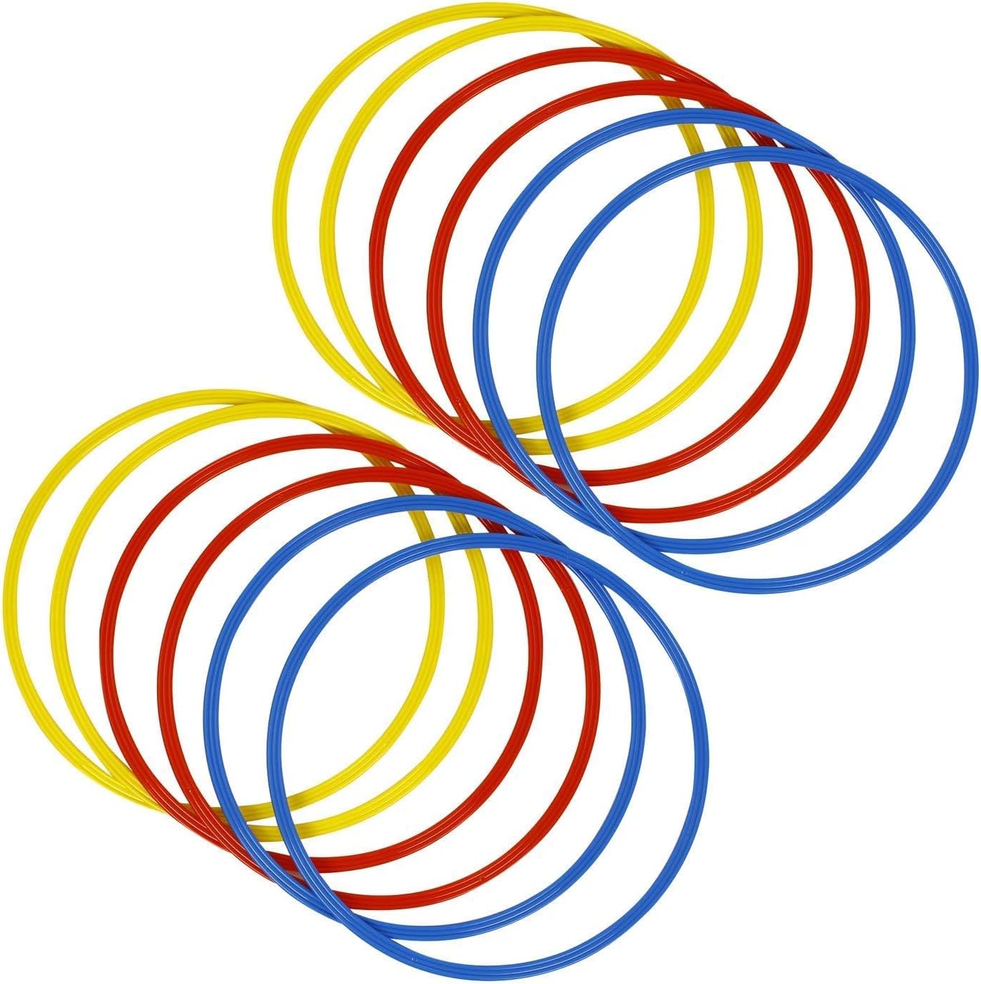 Agility Ring Training Ladder | Sports Soccer Football Speed | Fitness Equipment for Speed Agility Training (18 inch, Set of 6 Piece)