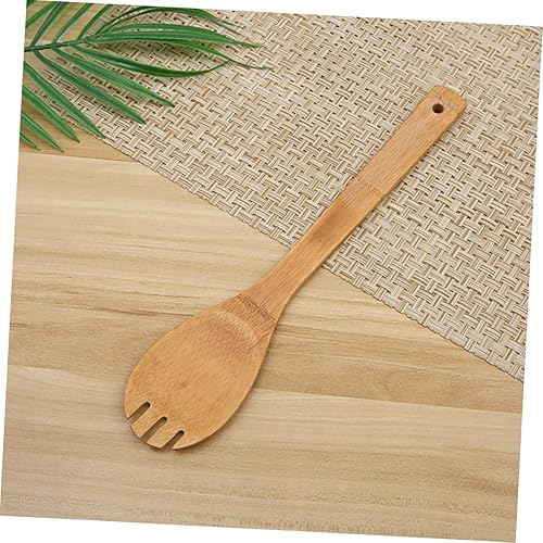 Miniatura 4 de Ensalada Tenedor Cuchara Cocina Madera Espátula antiadherente utensilios de cocina antiadherente y Turner en s para mezcla 6 piezas Set Arroz Paleta