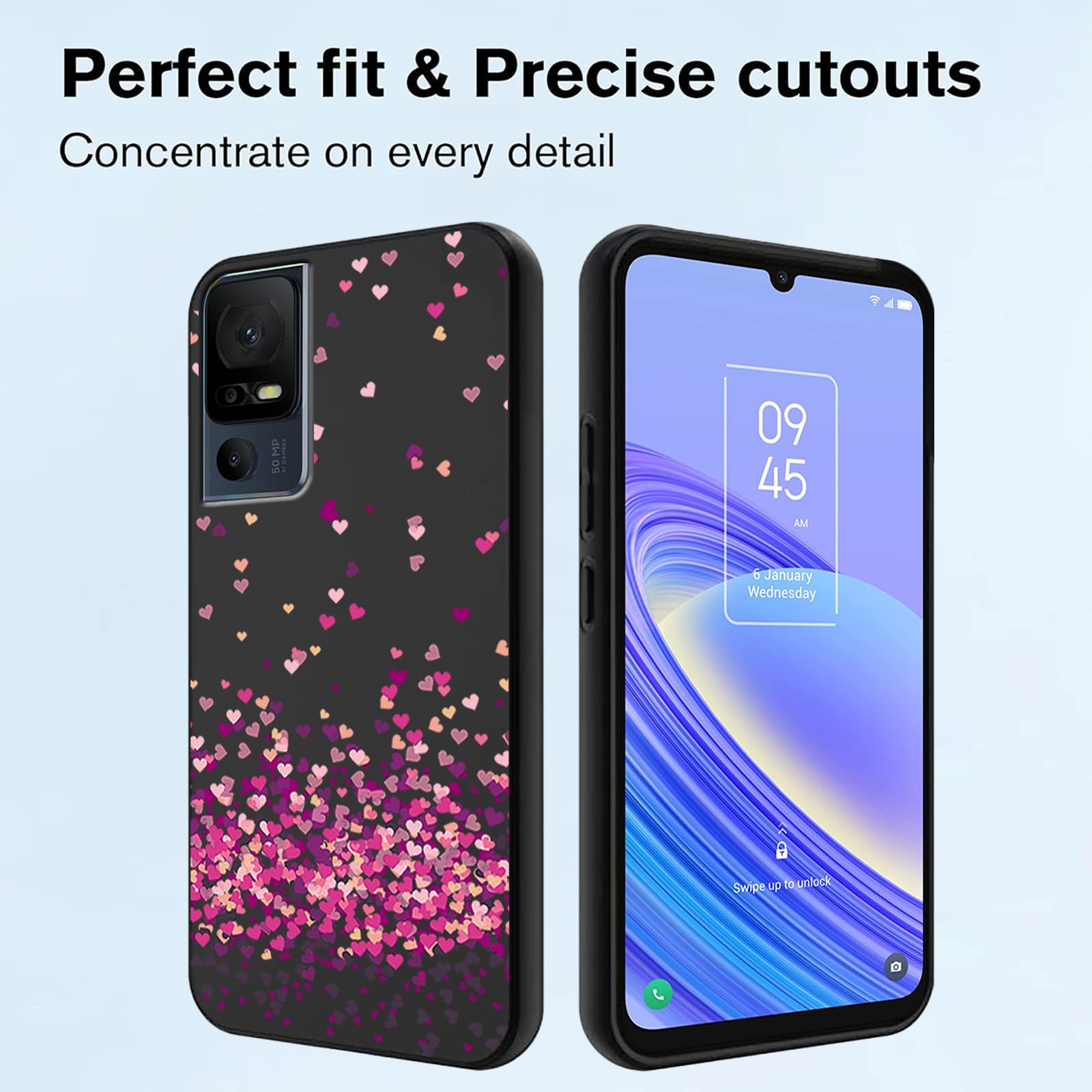 Cover Morbida TCL Con Pellicola Custodia A Libro Morbida Per TCL 40 SE / TCL 50 SE - Include Anche Pellicola In Vetro Temperato Custodia TCL 40 SE - Foto 9