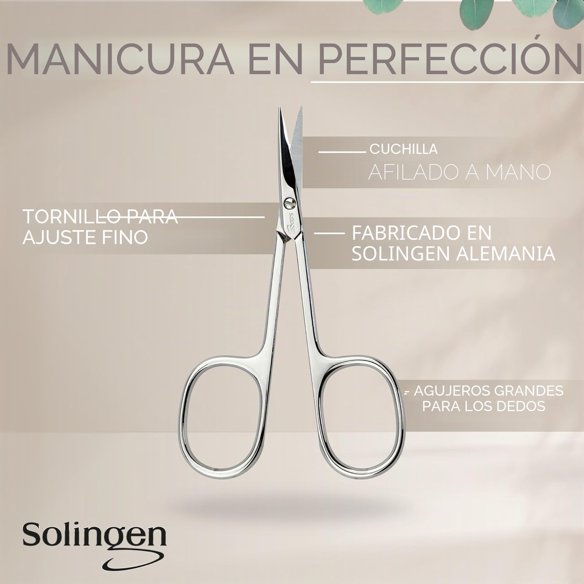 marQus - Estuche manicura hombre y mujer con 6 piezas de acero niquelado en acabado pulido brillante, fabricado en Alemania - Set ideal para viaje