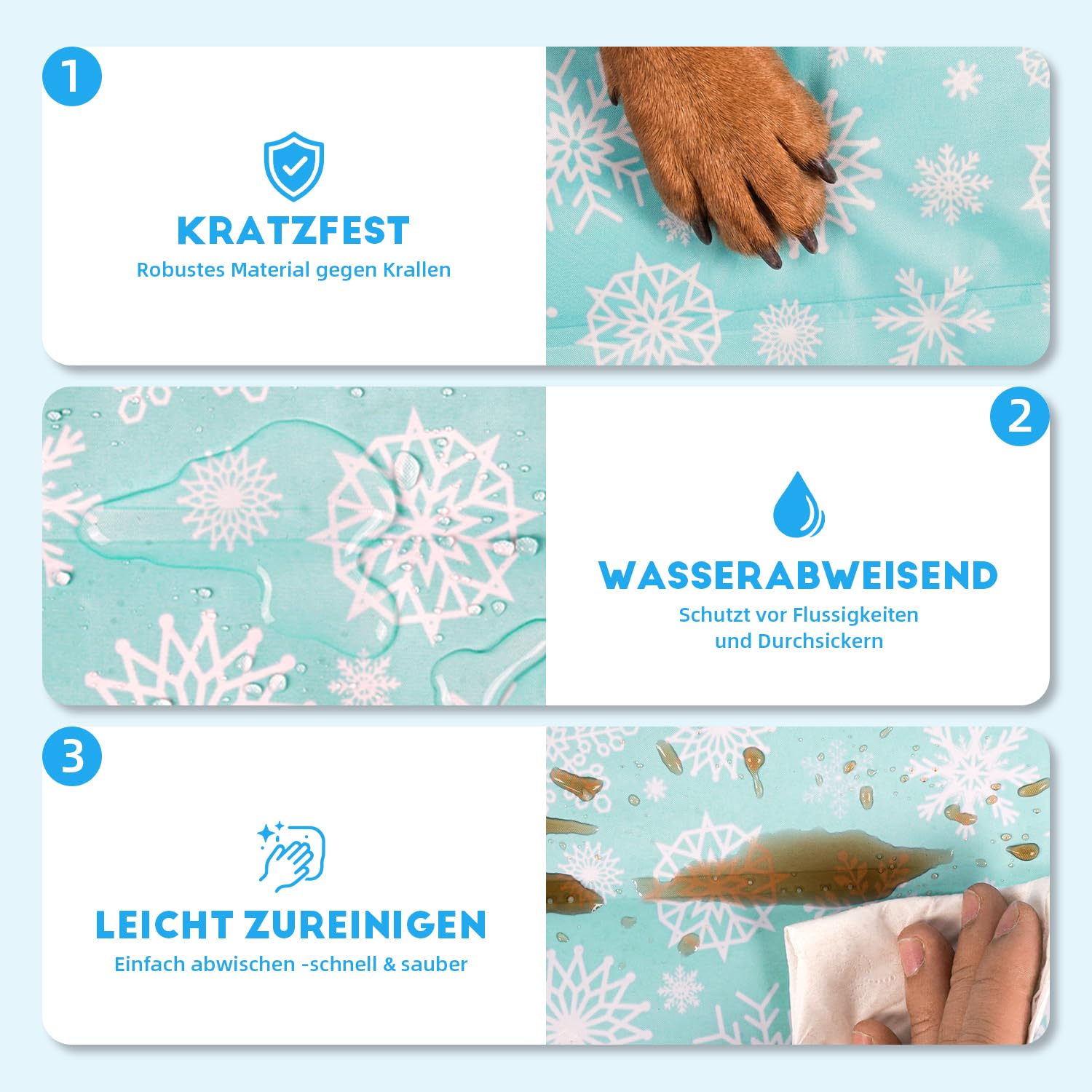 Pawtasy Kühlmatte Hund Kühldecke Hunde Katzen mit Ungiftiges Gel Hundekühlmatte Selbstkühlend Kratzfest Kühlkissen Kühlende Hundematte für Klein Mittelgroße Haustiere M 76 x 66 cm
