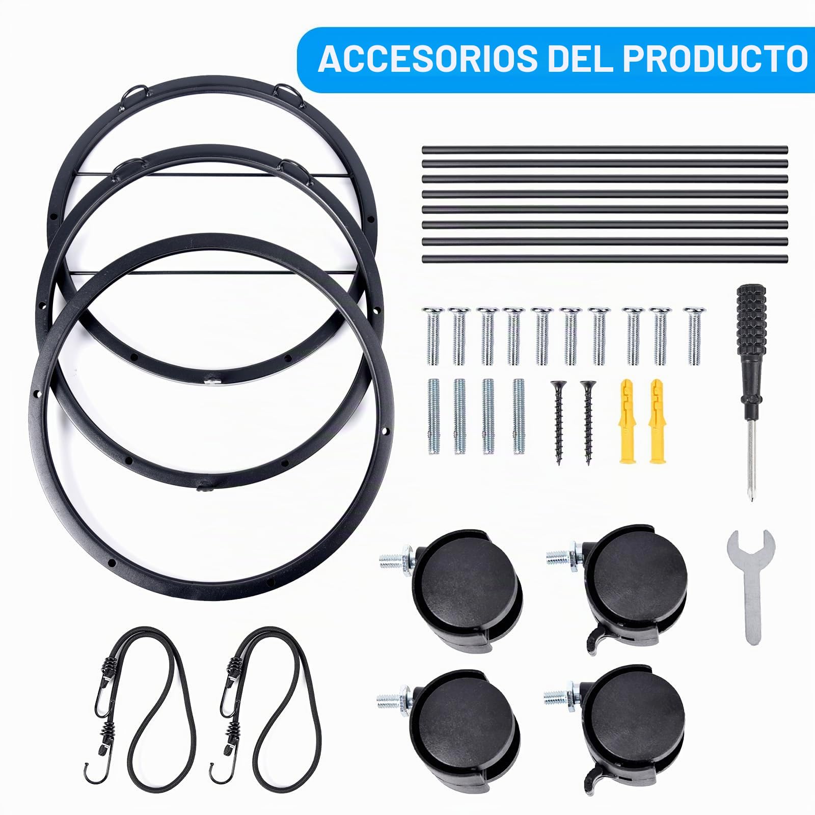 Rack Vertical de balones de 2 Niveles con Ruedas, Estante de Almacenamiento de balones Deportivos, Organizador de Almacenamiento de balones Deportivos para Garaje Que Ahorra Espacio