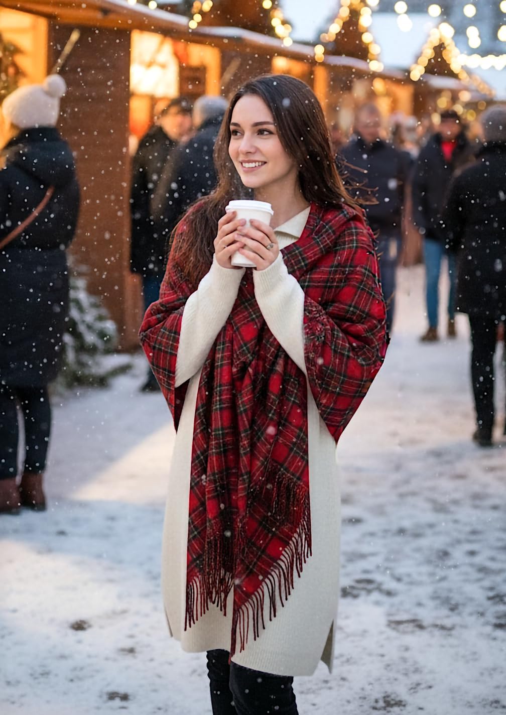 Achillea Long & Wide Scottish Tartan Plaid Shawl Wrap – Soft Cashmere Feel Winter Scarf, Outlander-Inspired Christmas Gift - Image 3