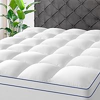 Kayfia Extra Thick Full Mattress Topper - 3D+7D Snow Down Alternative Fill, Plush Pillow Top, 8-23 Inch Deep Pocket for Ultimate Comfort, White