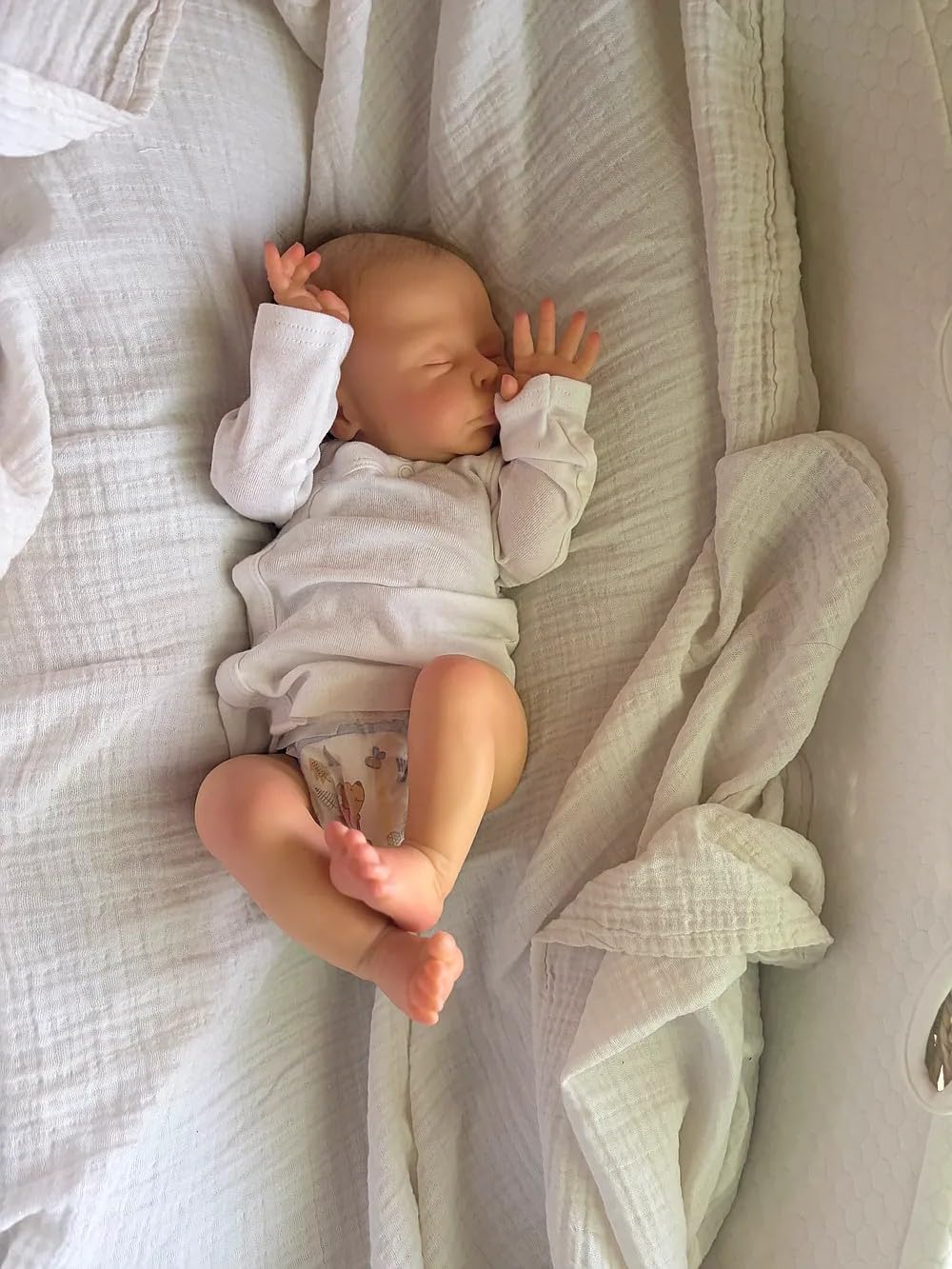 iCradle Lovely 19" 48cm Reborn Baby Doll Soft Silicone Realistic Lifelike Reborn Baby Girl Christopher that Look Real Looking New Born Dolls Toddler Xmas Gift Free Pacifier