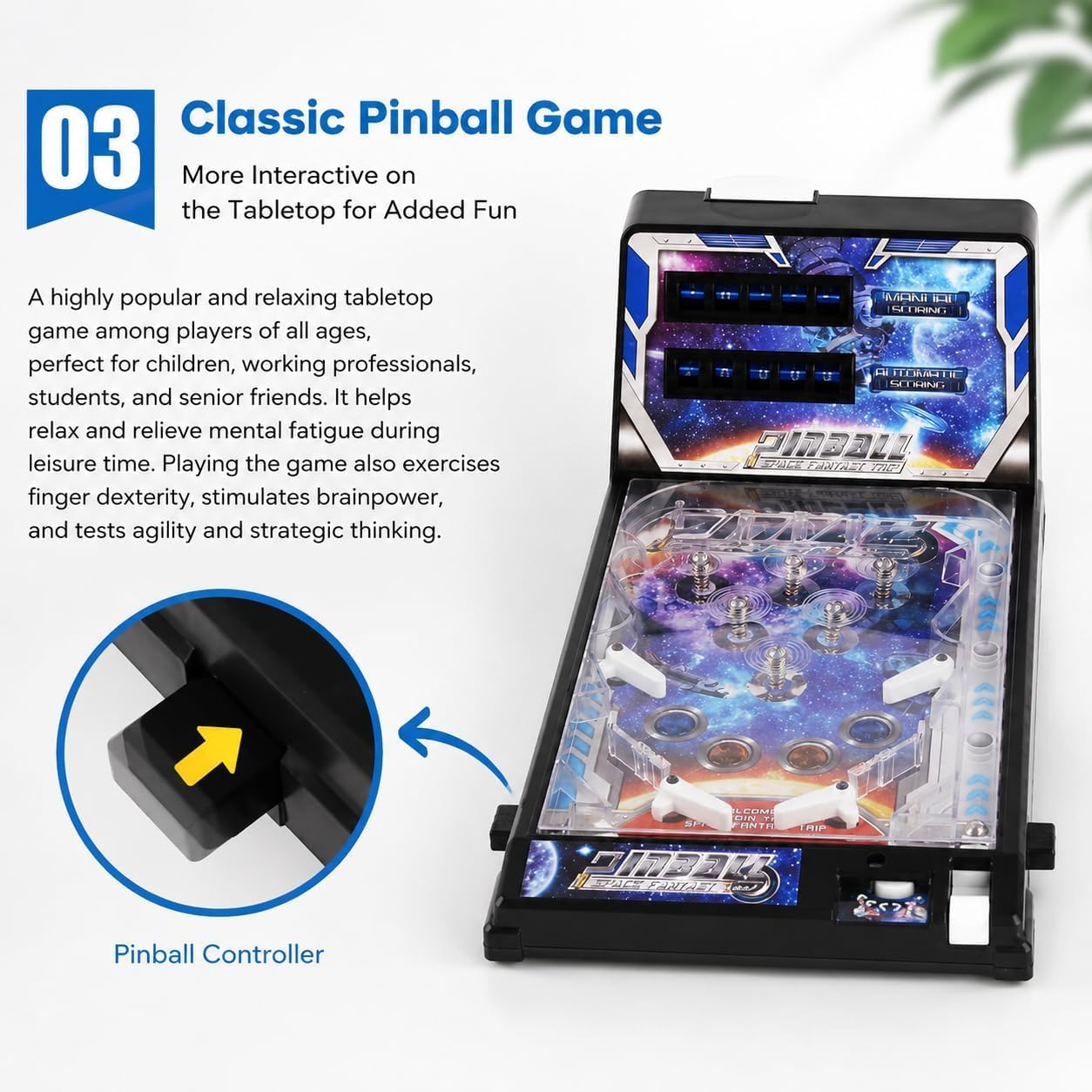Pinball elettronico da tavolo con luci e suoni