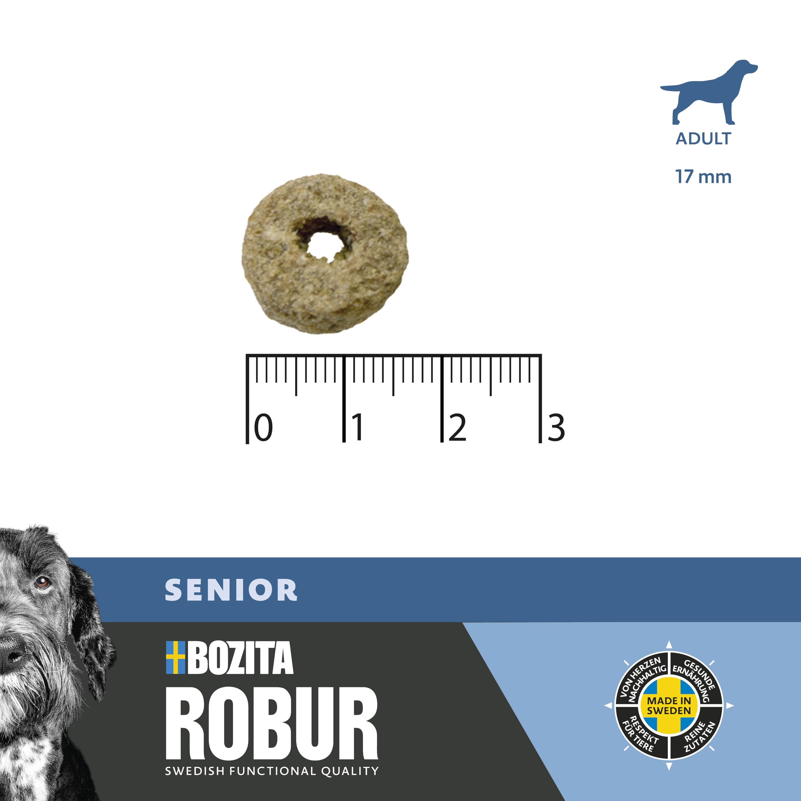 Bozita ROBUR Adult Senior Huhn 12kg - HUndefutter Trockenfutter mit hoher Akzeptanz, Postbiotika, ohne Weizen für deinen Vierbeiner mit viel Lebenserfahrung