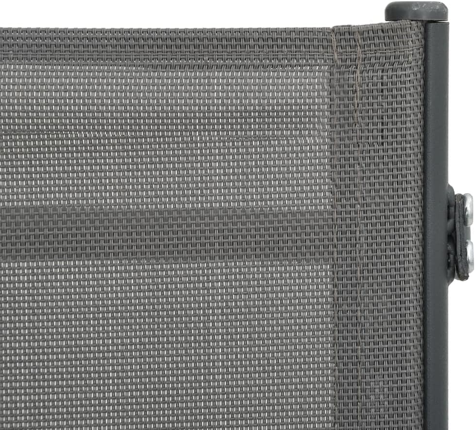 Patio Chaise Lounge, Outside Tanning Chairs,Reclining Sun Lounger,for Deck, Poolside, Steel and Textilene,2 pcs