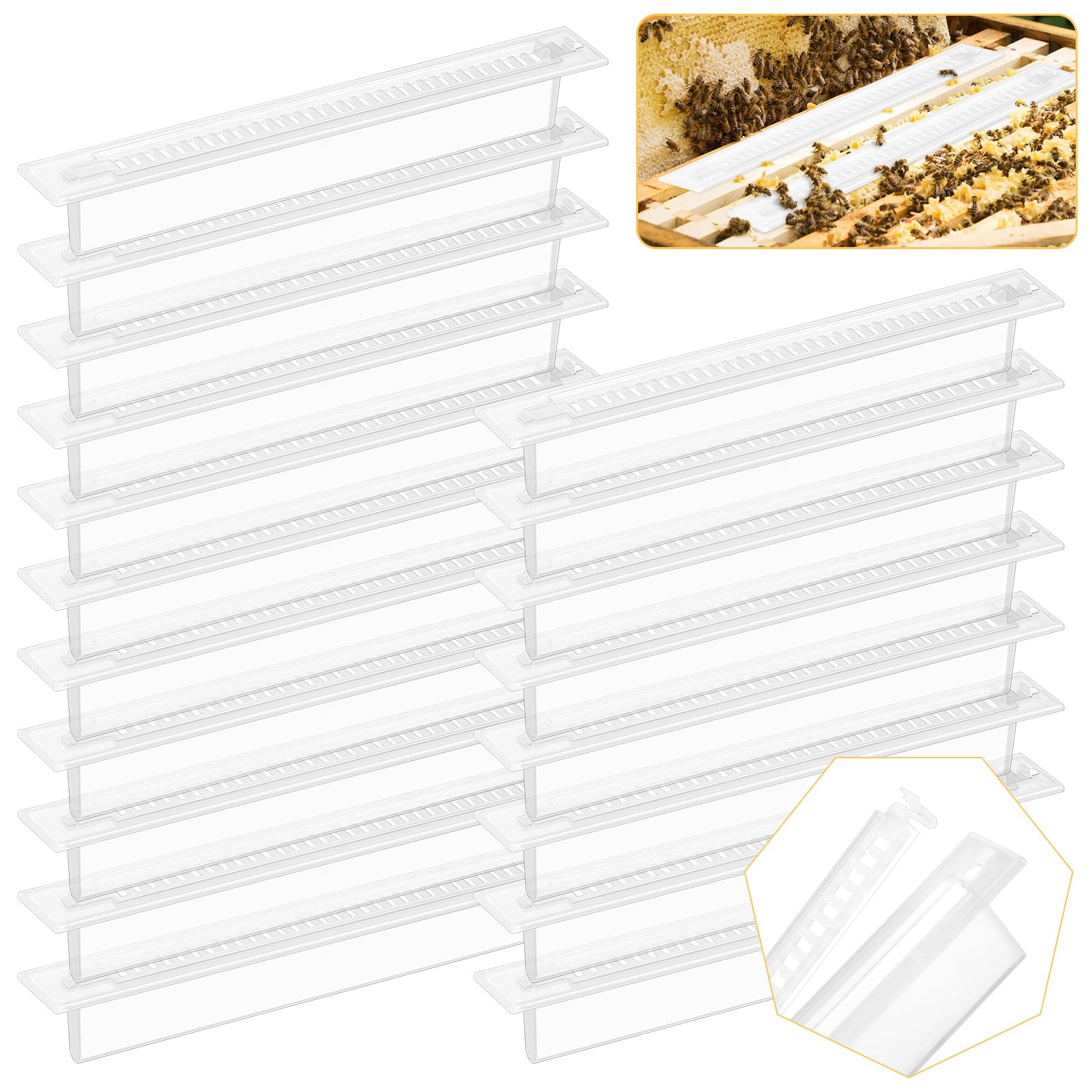 Qualirey 30 Packs Reusable Hive Beetle Trap, Plastic Blaster Beetle Traps for Beehives Beekeeping Tools, Beekeeping Supplies