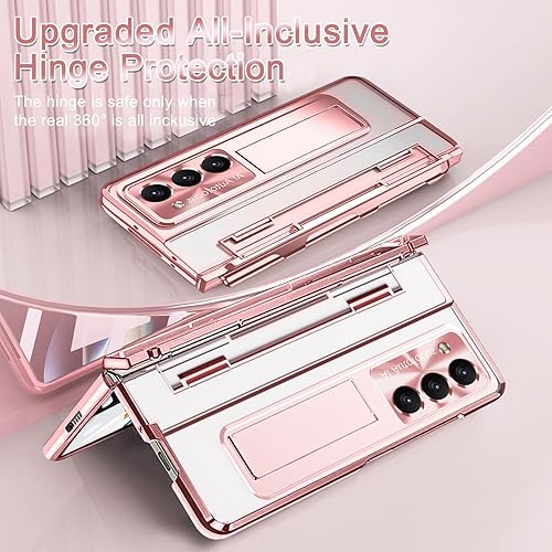 Miniatura 10 de NINKI Funda compatible para Samsung Z Fold 5 con S Pen y S Pen y soporte para bolígrafo S y soporte, bisagra 4 en 1, protector de pantalla