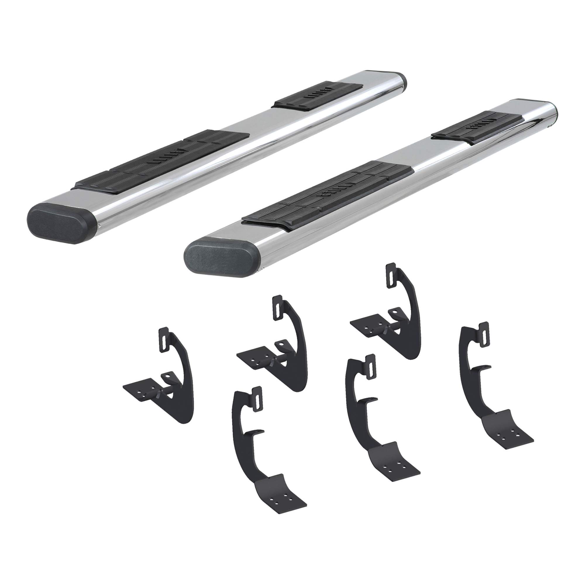 ARIES 4444001 6 x 75-Inch Oval Polished Stainless Steel Nerf Bars, Select Chevrolet Silverado, GMC Sierra 1500, 2500, 3500 HD