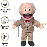 Vista 3 de 14" Pops, abuelo melocotón, marioneta de mano