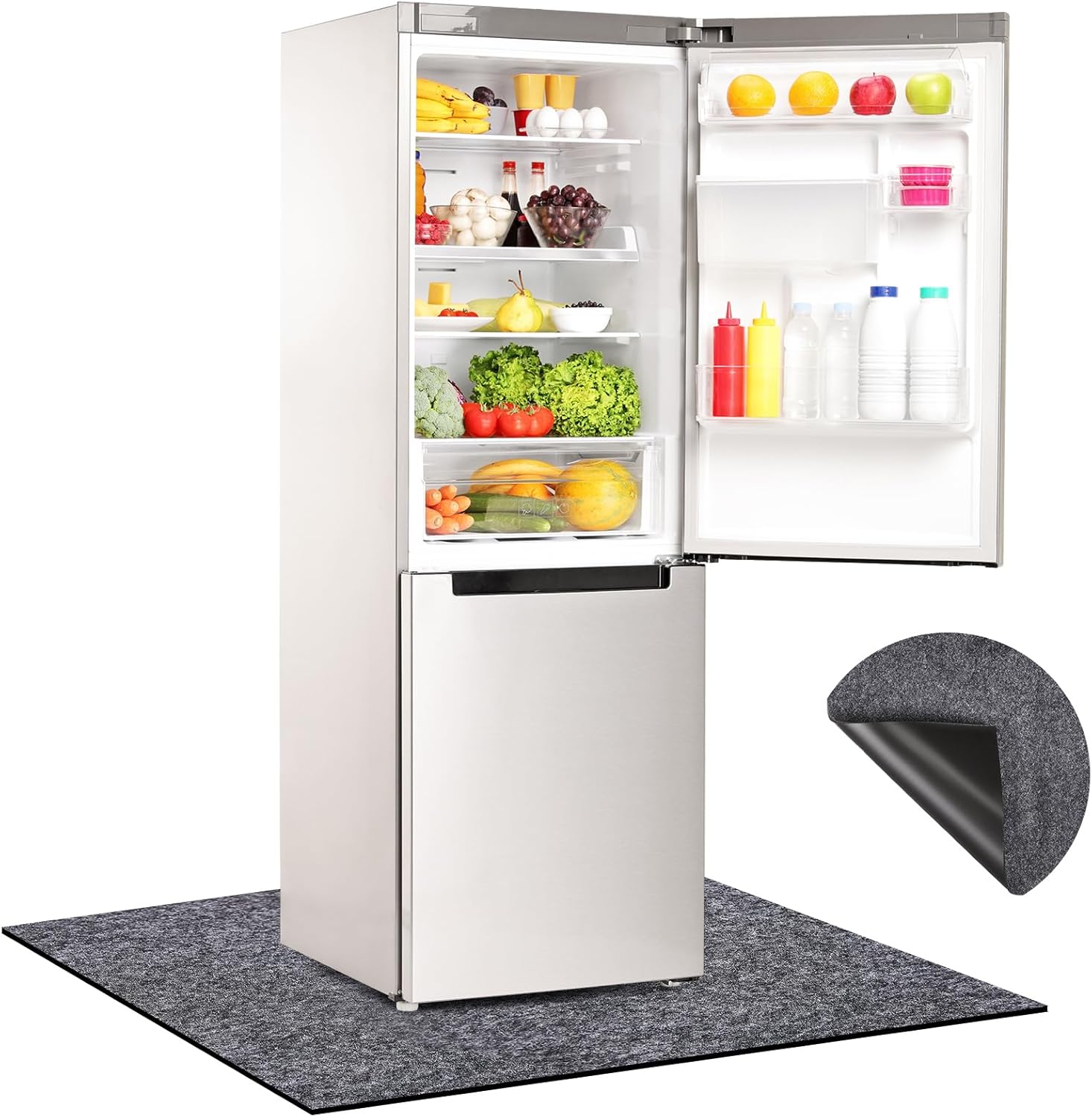 Tinideya Mini Refrigerator Mats for Carpet Under Fridge