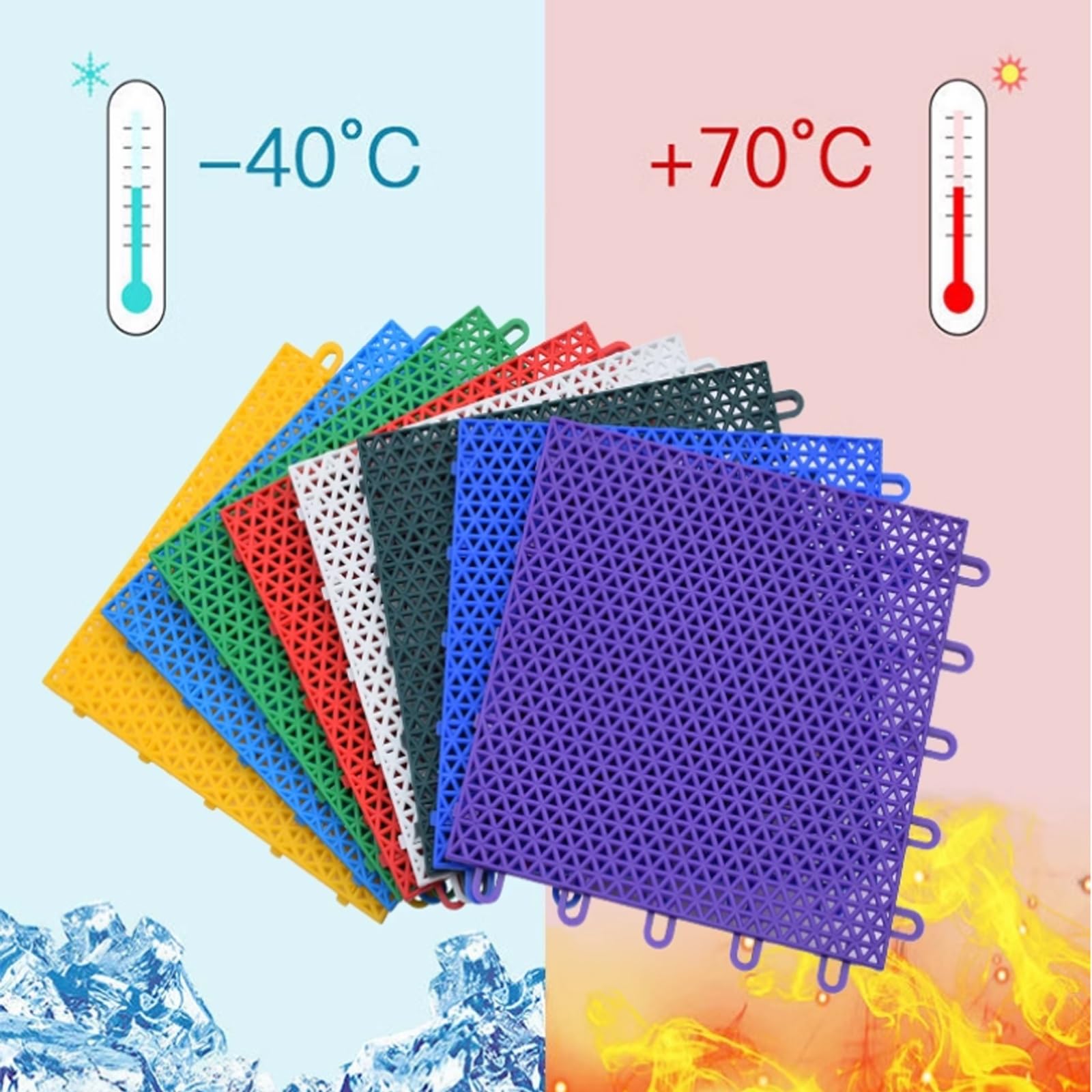 Générique Tapis de Piscine Multicolores emboîtables, Dalles de Sol EVA, Tapis de Yoga, Mousse EVA antidérapante, 30 cm(Green)