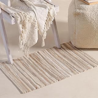 HOMEMONDE Beige Chindi Rug 20