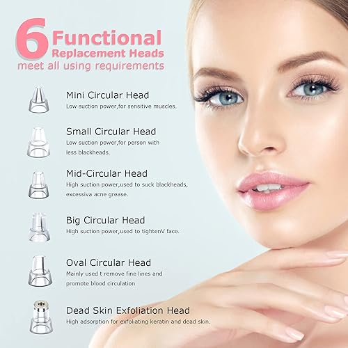 Miniatura 4 de Aspiradora eliminadora de puntos negros, dispositivo eléctrico de succión de acné de puntos negros, limpiador de poros recargable por USB, kit de