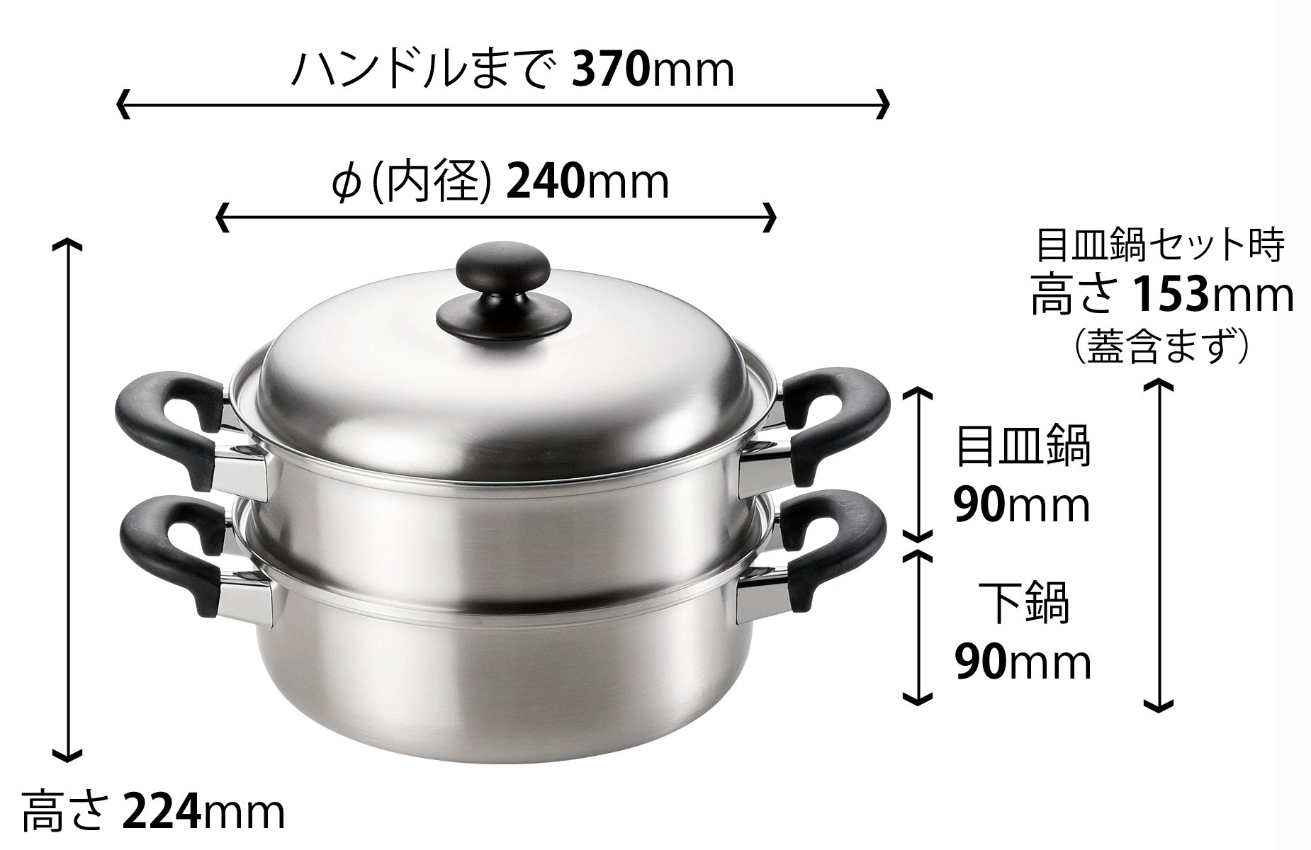 Amazon｜和平フレイズ 二段蒸し器 24cm 燕三 IH対応 三層鋼 EM-8127 銀