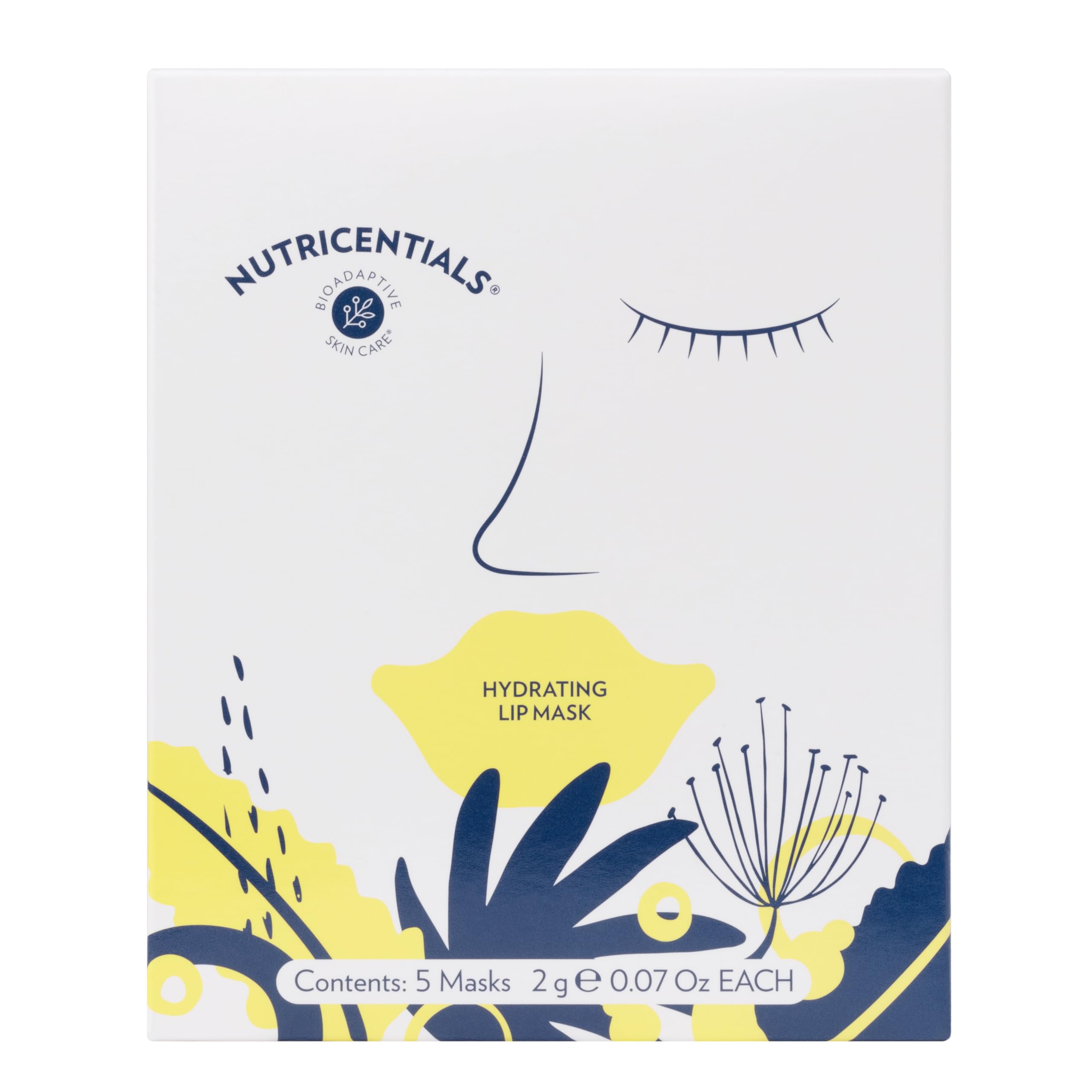 Nu Skin Nutricentials Hydrating Lip Mask - Vitamin C Enriched Mask | Hydrogel Formula for Silky Smooth Lips | Protective Effects, Hydrating Skincare | Optimal Lip Care (Pack of 5)
