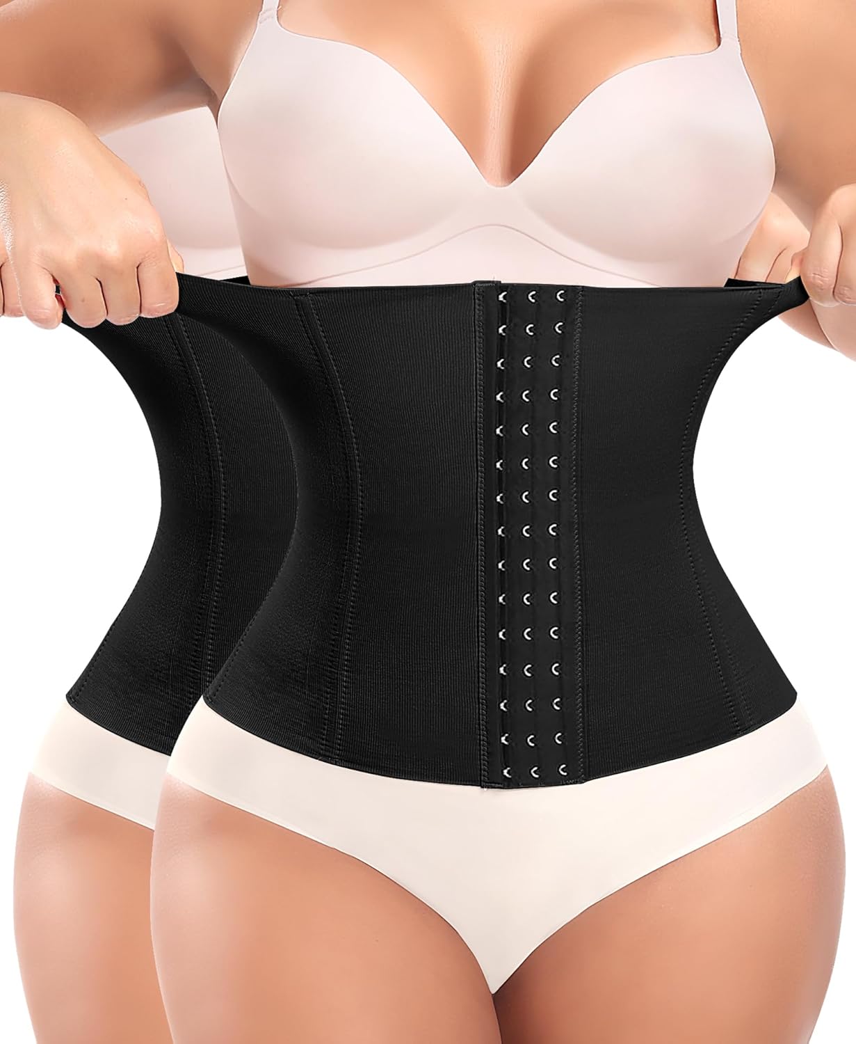 Werena Waist Trainer for Women Corset Shapewear Tummy Control Slimming Body Shaper Girdle Waist Cincher Postpartum Belly Band