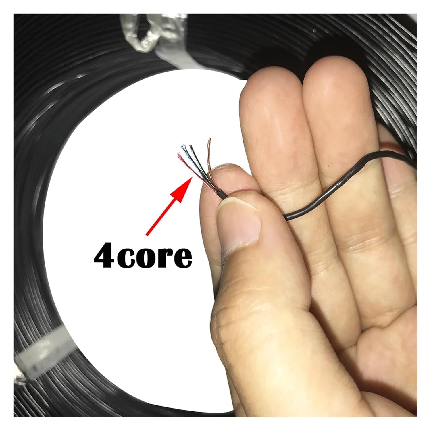 Communication Equipment Multi-core Headphone Wire Multi-Strand Enameled Wire 5 Cores / 6 c / 8 core / 9 Cores with Cotton Yarn Soft DIY Insulated Wire Wire and Cable(5core OD 1.4mm)