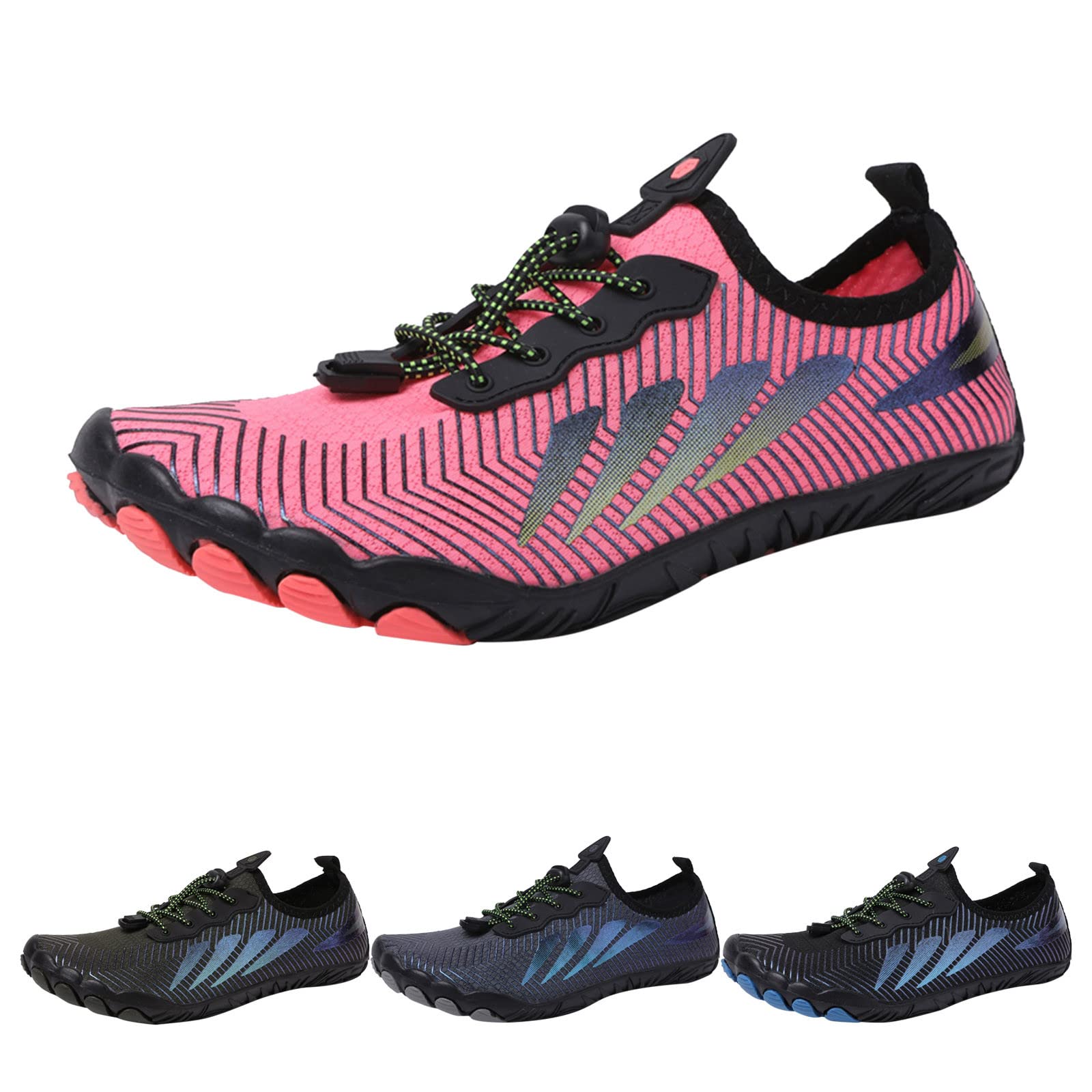 Générique Wasserschuhe für den Sommer, für Herren, schnelltrocknend, zum Schwimmen und Tauchen, Wandern, Wandern, flache Unterseite, rutschfest, bequem, Barfußball, Herren