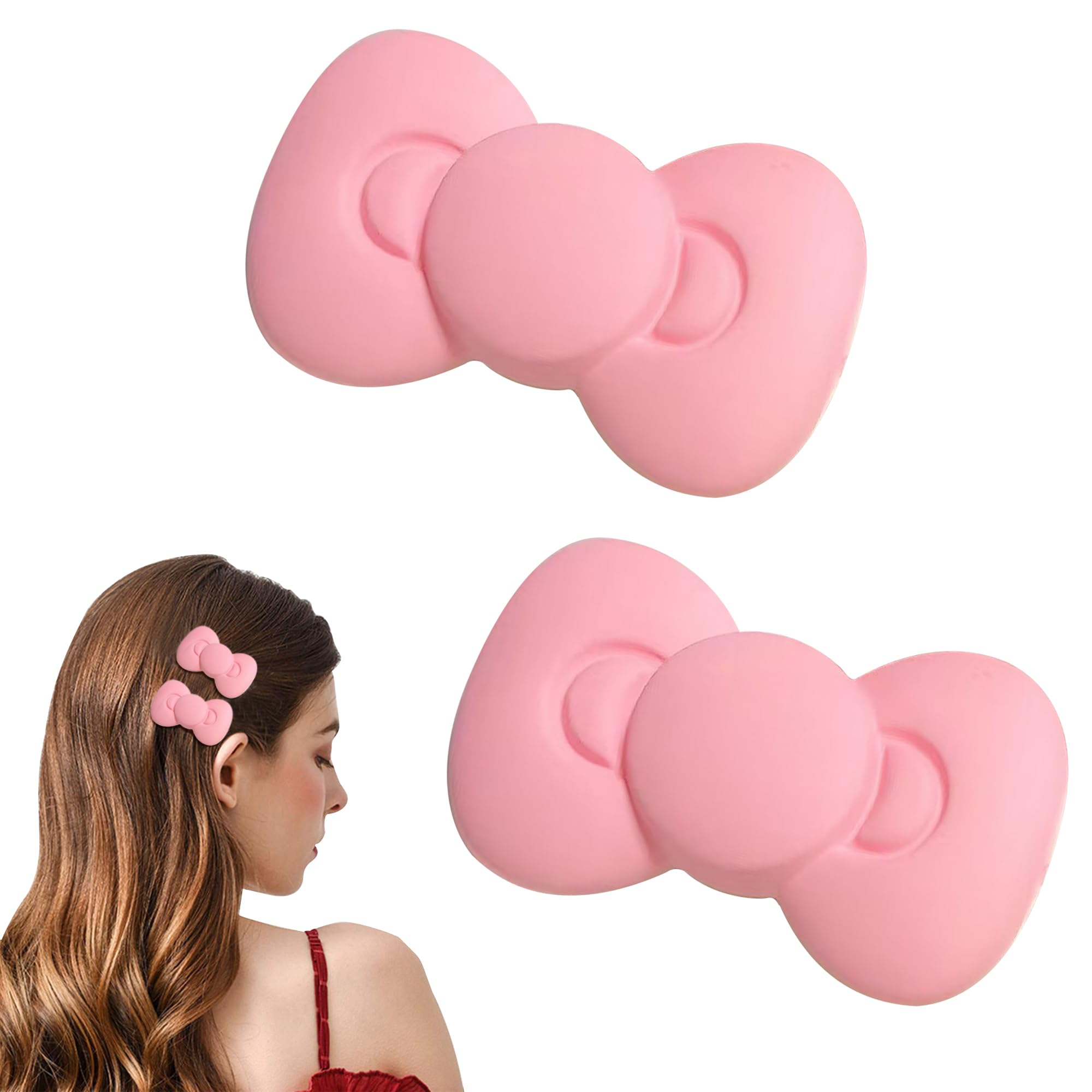 HELLO KITTY hair clip ❤︎ PINK Kawaii Hello Kitty Hair Clips, Random 1 Clip, Handmade Pink