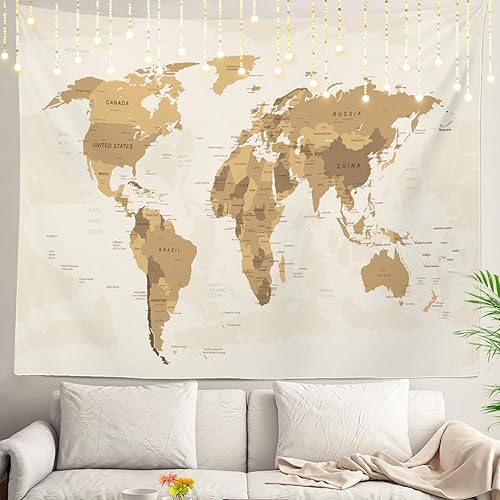 Miniatura 15 de Shrahala Tapiz de pared de acuarela desgastado, elegante pintura para colgar en la pared, tapiz grande decorativo de fibra de poliéster, dobladillo