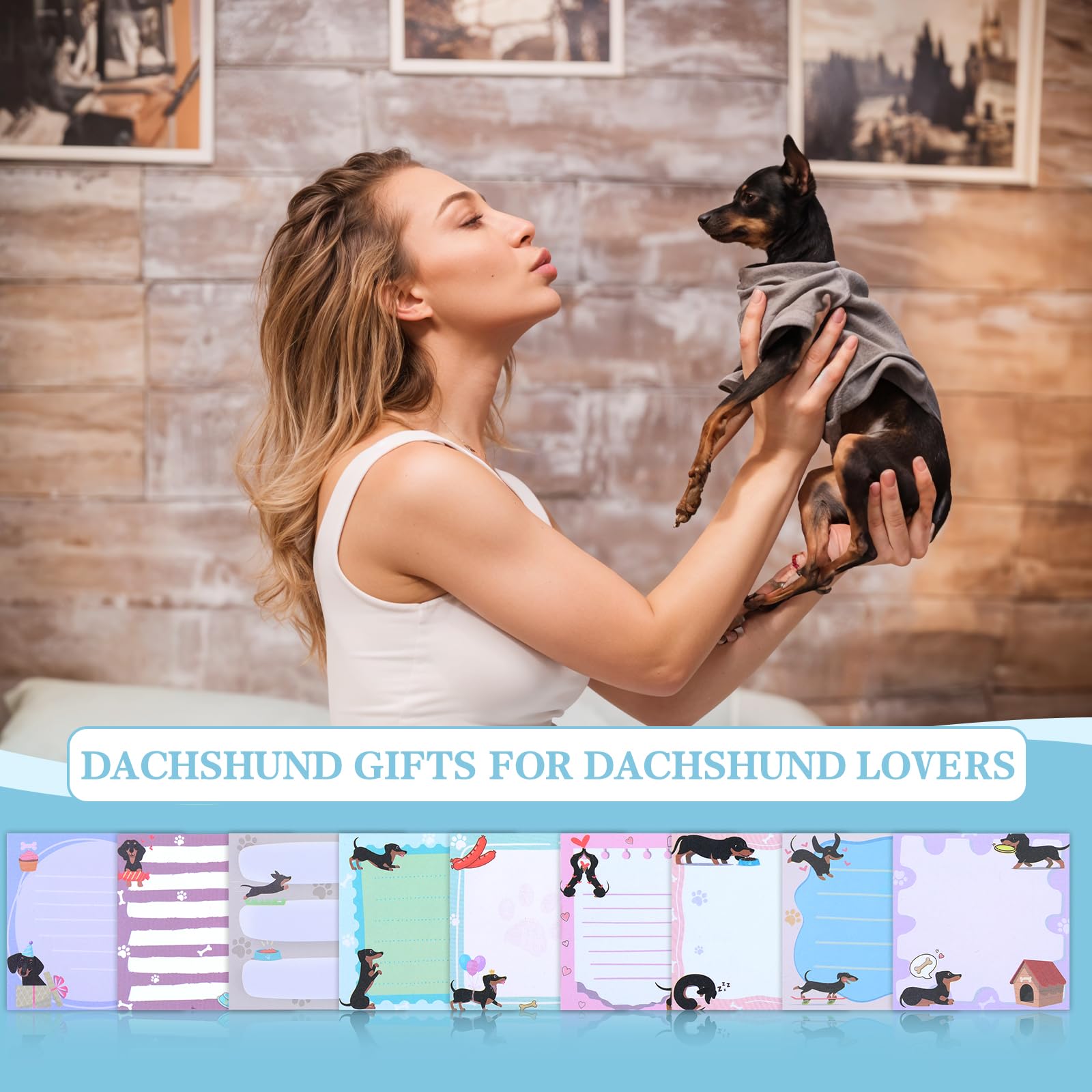 9 Pads Dachshund Sticky Notes - Image 3