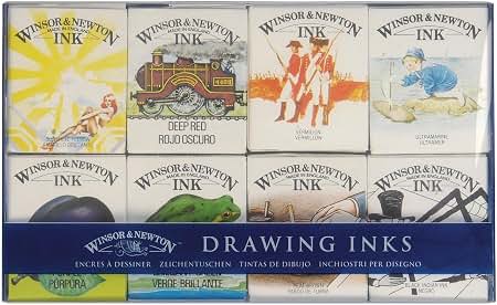 Amazon.com: Windsor & Newton Drawing Ink 14ML 25C Set (Japan Import)