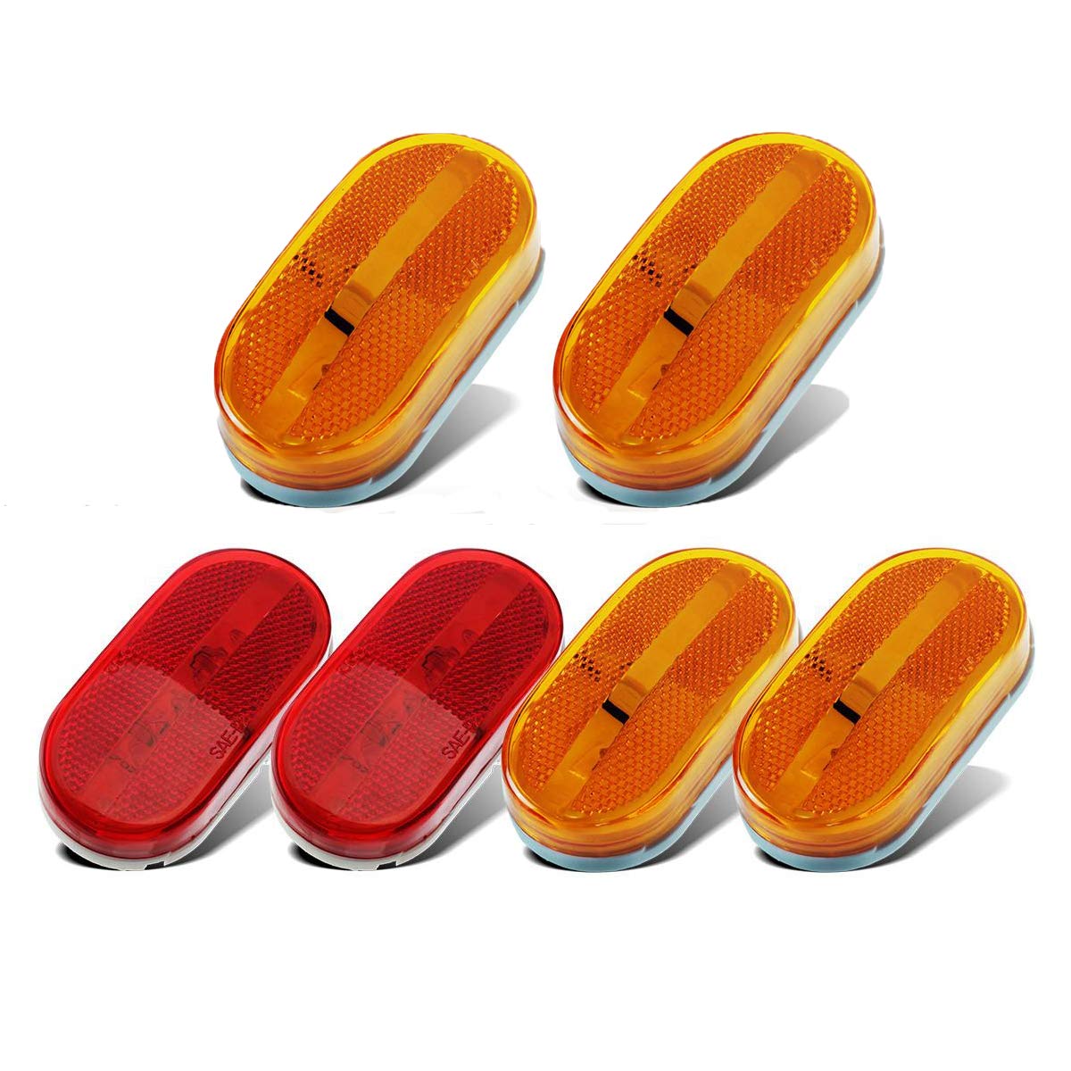 Jammy Kit De Luz De Liquidación De Marcador Lateral De Camión Redondo Incandescente Rojo De 2.5 Pulgadas