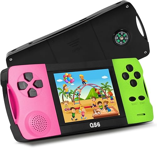 JJFUN Consola de juegos portátil retro portátil, 138 juegos clásicos y pantalla IPS de 3.2 pulgadas, juguete portátil recargable para el hogar,