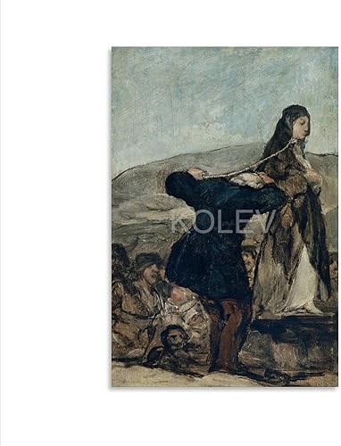 KOLEV Póster de pintura estadounidense Francisco De Goya, póster de arte abstracto de brujas, tortura, póster de lienzo para decoración de