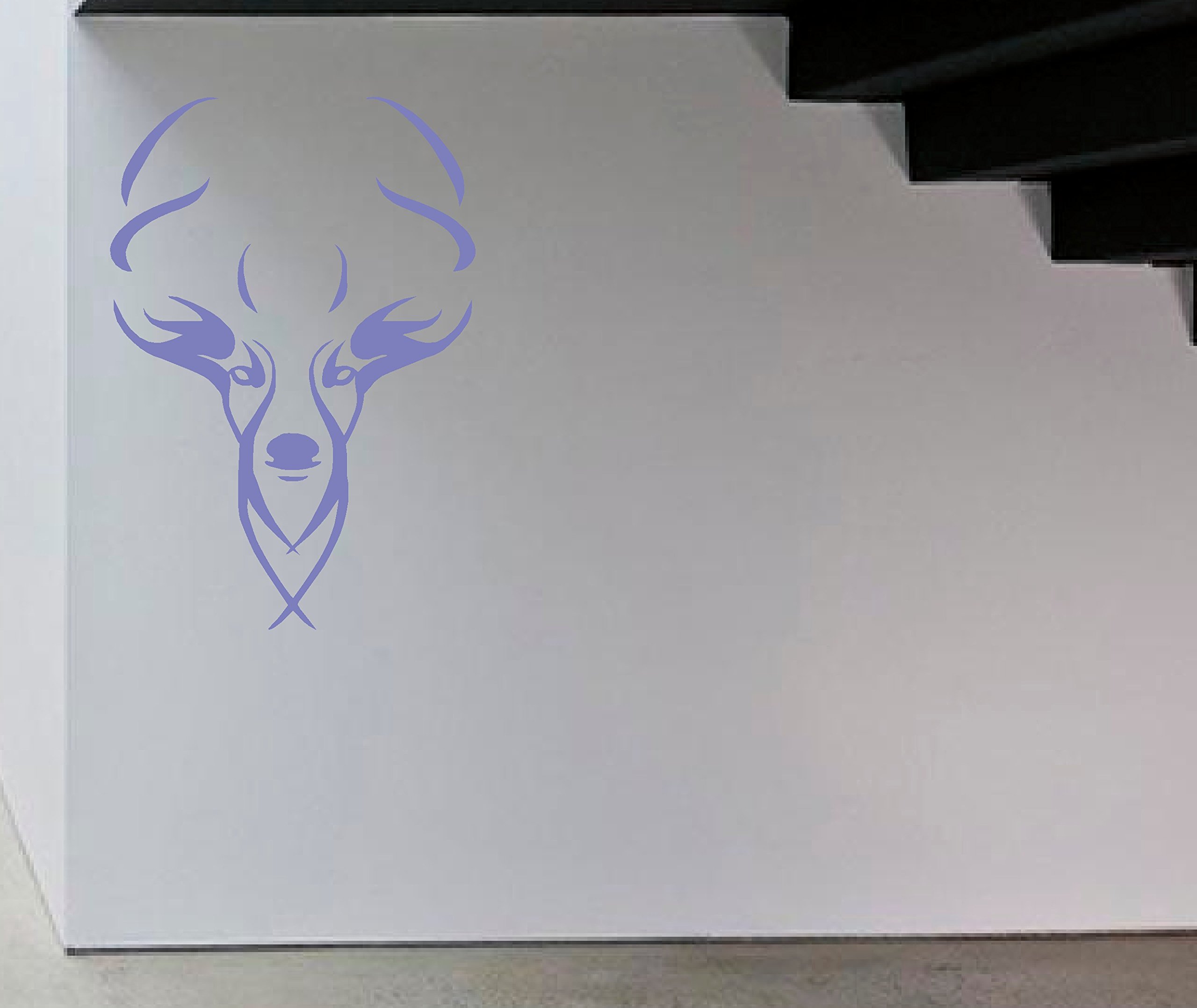 Lightningsigns Purple Stags Head Car,Camper Bike Van Window Stickers Decals #5 (Medium (343Mm W X 500Mm H), )