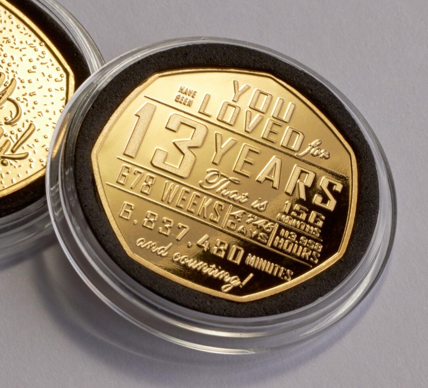 The Commemorative Coin Company Gold 13Th Birthday Commemorative In Capsule. Gift/Present. 13 Years Old Son/Daughter/Grandson/Granddaughter/Friend/Teenager