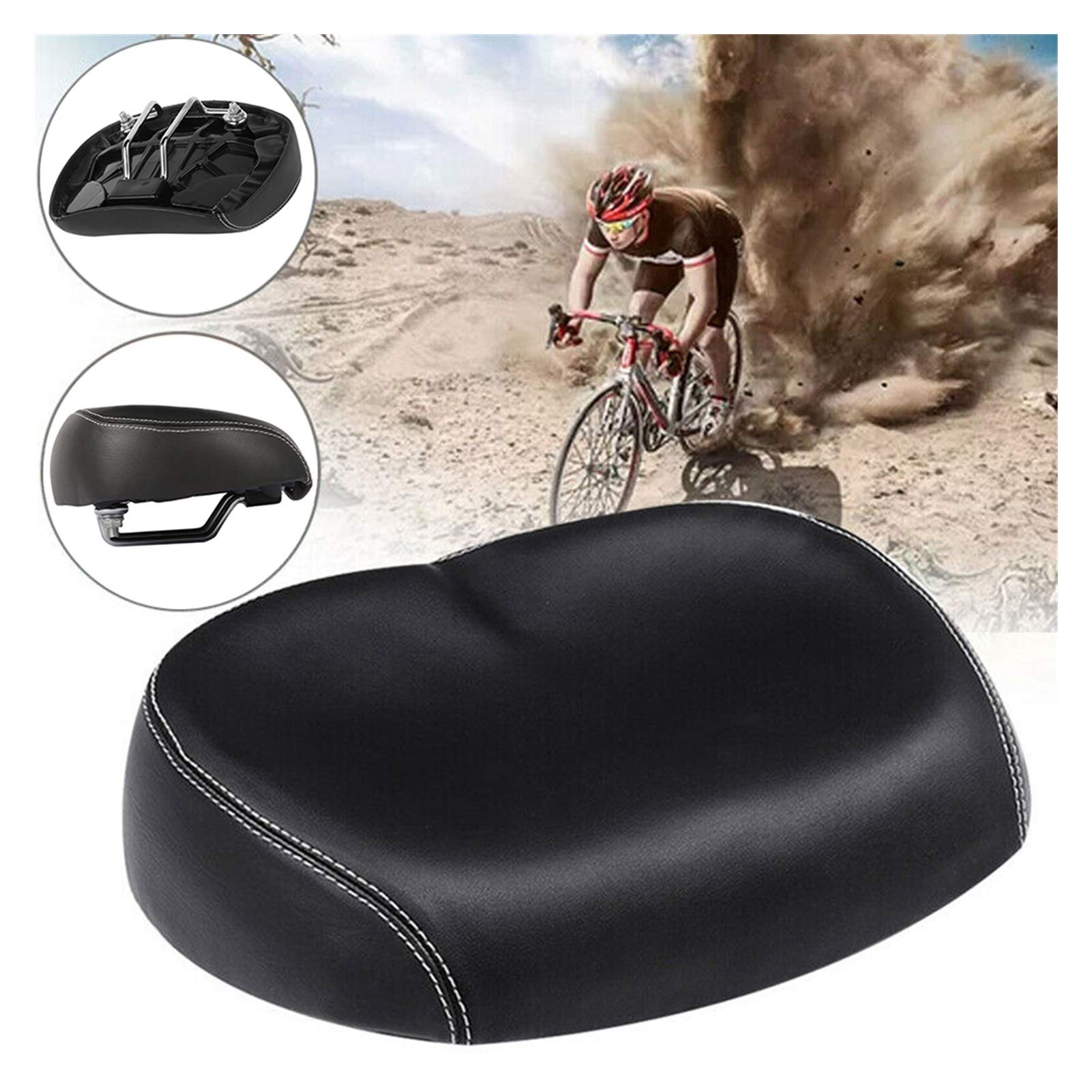 Coprisella Bici，Coprisella Cyclette 2PCS Bicycle Saddle MTB Mountain Mountain Cycling Aspesa Comfort Extra Comfort Ultra Soft Silicone 3D Gel Cuscino Cuscino da Cuscino per Biciclette