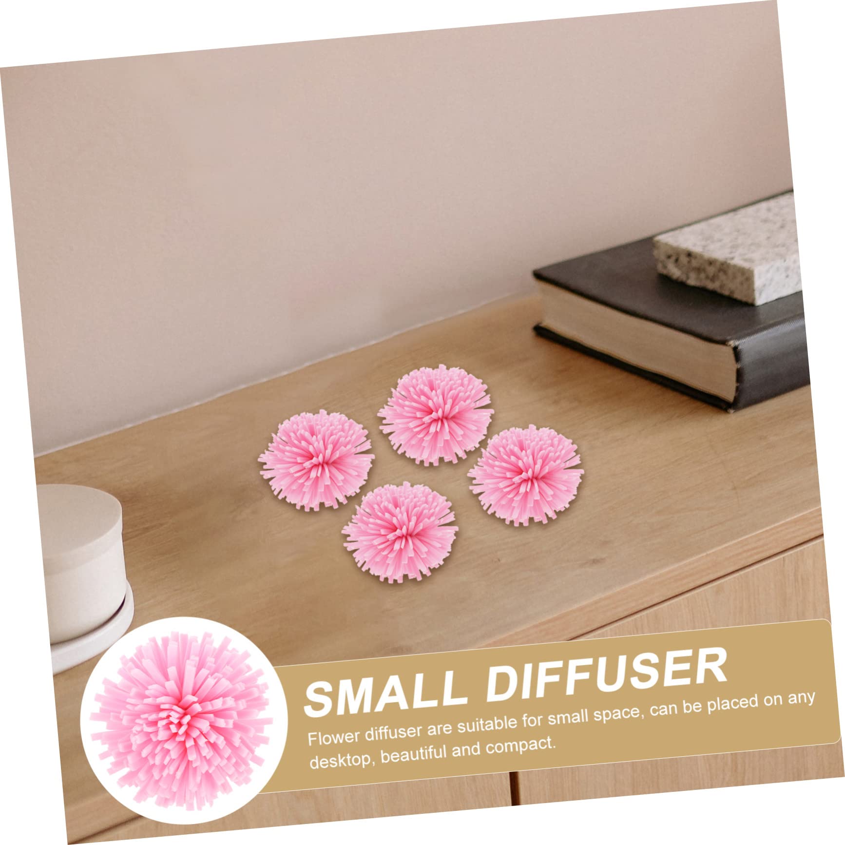 Difusor de Aromaterapia Flores PE Rosa 100 Piezas para Coche